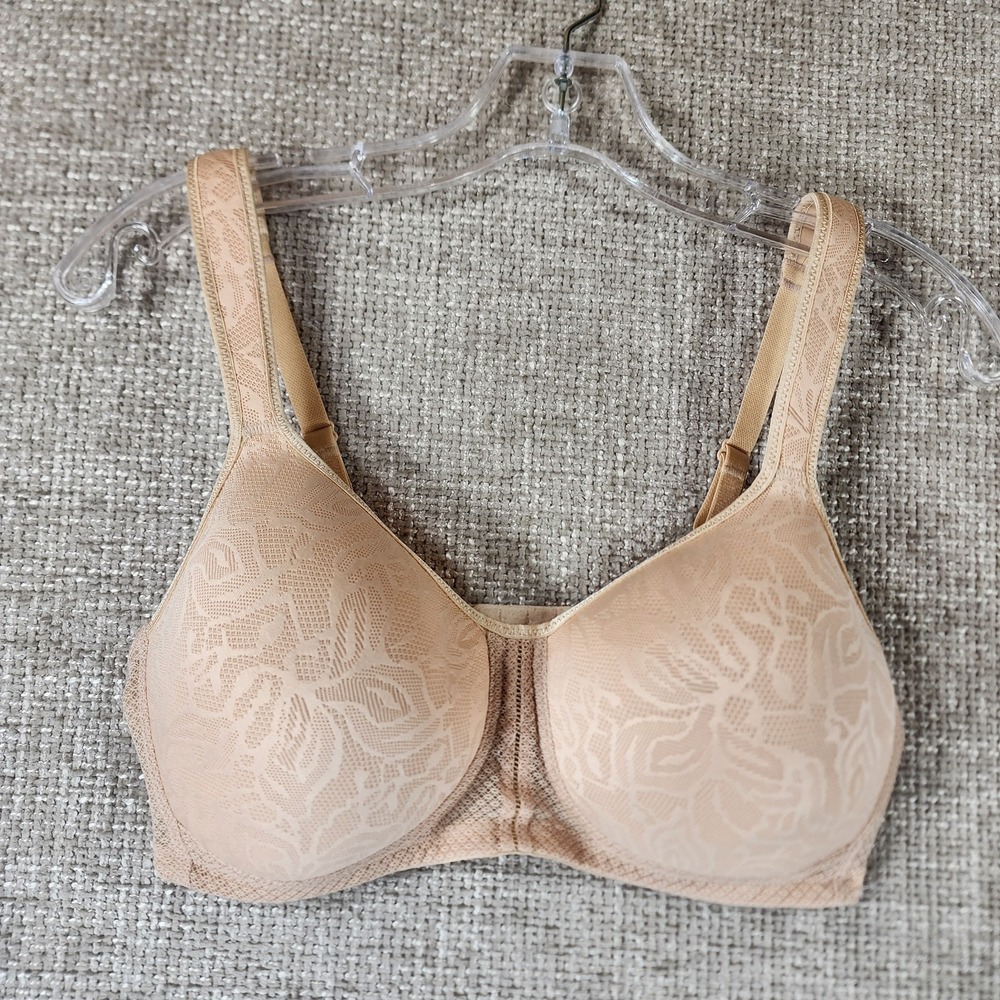 Wacoal Awareness Wire Free Spacer Bra 856367 Womens 34D Beige T-Shirt